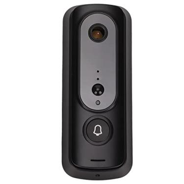 Imagem de Câmera De Campainha Sem Fio, Função APP Ou Campainha De Vídeo Controlada Por WIFI, Suporte Para Sensor De Corpo Humano E Monitoramento Em Tempo Real Para Casa De Escritório De Armazém(Preto)
