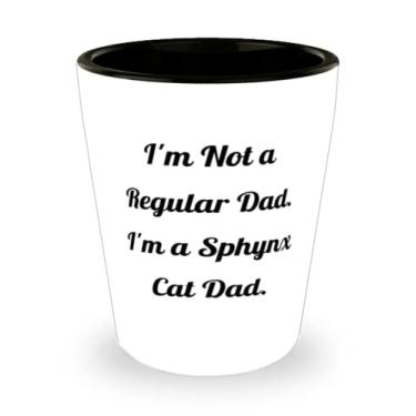 Imagem de Gag Sphynx Cat Gifts, I'm Not a Regular Dad. I'm a Sphynx Cat Dad, Copo de Natal para gato Sphynx
