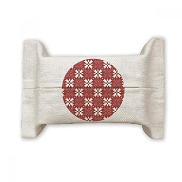 Imagem de Bolsa de linho de algodão com estampa vermelha e branca para decoração de Natal