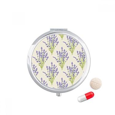 Imagem de Caixa de armazenamento de medicamentos com pintura de plantas de flores, lavanda, bolso
