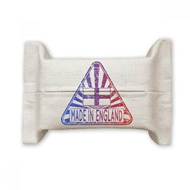 Imagem de Feito na Inglaterra, Reino Unido, bandeira de marco de triângulo, capa de papel para lenços faciais, bolsa de linho de