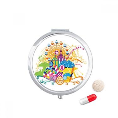 Imagem de Porta-comprimidos para parque de diversões Castelo Ferris Wheel, caixa de armazenamento de medicamentos
