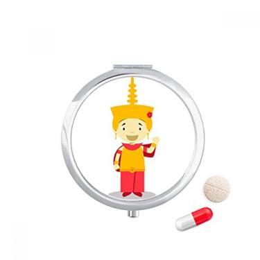 Imagem de Yellow Hat – Caixa de armazenamento de medicamentos com desenho do Camboja