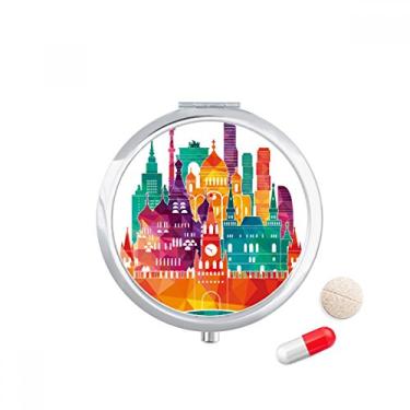 Imagem de Moscow Cathedral Painting Pattern Pill Case Pocket Medicine Storage Box Container Dispenser