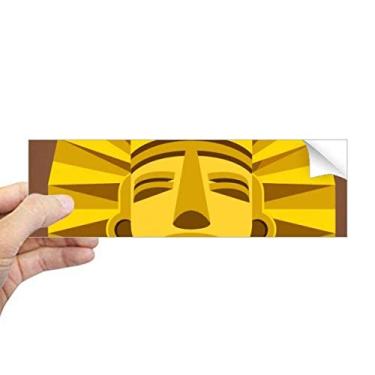 Imagem de DIYthinker Adesivo de para-choque retangular com padrão dourado faraó do Egito abstrato para notebook janela decalque