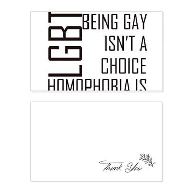 Imagem de LGBT Bandeira de Arco-íris Escolha Ou Não Agradecimento Cartão De Aniversário Aniversário Recebimento Casamento Agradecimento