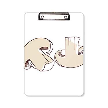 Imagem de Prancheta Yummy Home Dish com ilustração de cogumelo, pasta, bloco de escrita A4