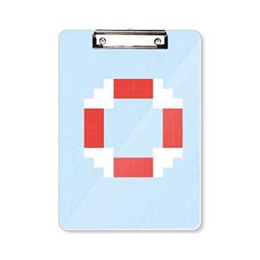 Imagem de Summer Sail Life Buoy Pixel prancheta pasta bloco de escrita placa de apoio A4