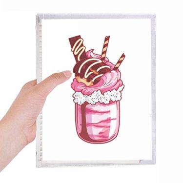 Imagem de Caderno de pasta de sorvete com folhas soltas e biscoitos de chocolate em creme