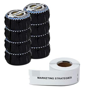 Imagem de Compatível com 30327-9/16" x 3-7/16" Branco 1-up Etiquetas de pasta (130 etiquetas por rolo), Prime - 008 Rolls - 130 Labels Per Roll