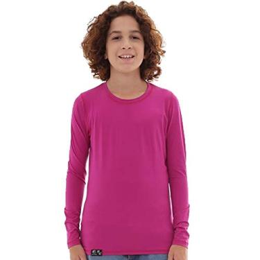 Imagem de Camiseta UV Protection Infantil UV50+ Tecido Ice Dry Fit Secagem Rápida – 14 Rosa