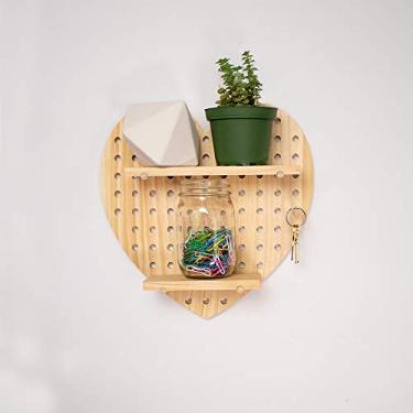 Imagem de West Coast Kit de madeira Pegboard Paracord – Disponível em vários tamanhos em coração, quadrado, círculo, retangular Pegboard Starters Kit – Conjunto para iniciantes em inacabado/natural, inclui pinos e prateleiras