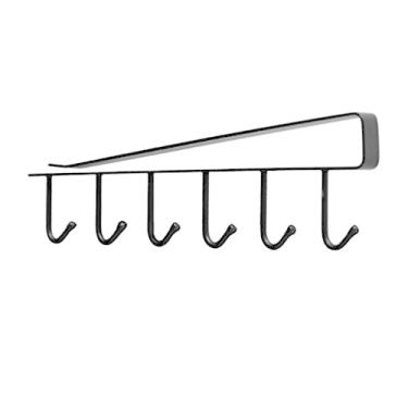 Imagem de SOONHUA 4 peças x 6 ganchos para copo de caneca de armário suporte de caneca de café para prateleira de armário de armazenamento de caneca