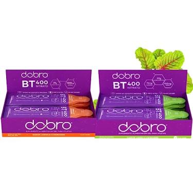Imagem de Kit 2 BT Nitrato 400 Gel Carboidrato Beterraba Dobro Sabor:Limão Gengibre+Laranja Morango