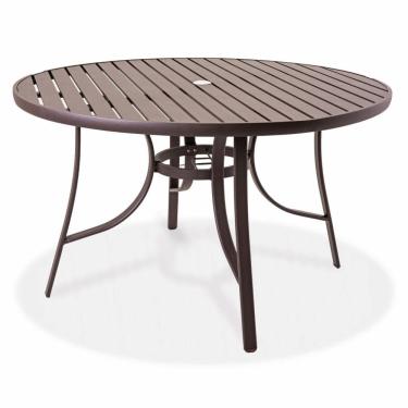 Imagem de Mesa Redonda Ripada Alumínio 120cm Porto Rico Portinaty Café