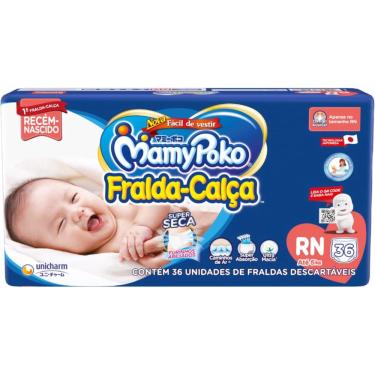 Imagem de Fralda MamyPoko Fralda Calça Premium Seca Tamanho rn Com 36 Unidades