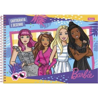 Imagem de Caderno De Desenho Cd 80Fls Barbie - Foroni Pct C/5