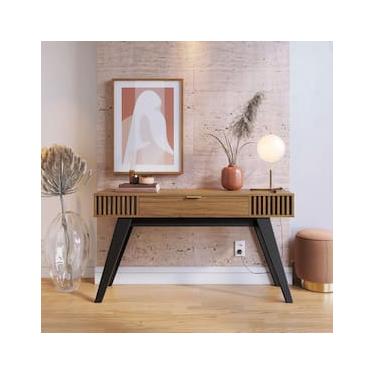 Imagem de Aparador Colibri Riviera MDP com 1 Gaveta e Pés em Madeira Maciça