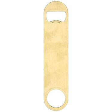 Imagem de Abridor de garrafas, abridor de garrafas de cerveja de aço inoxidável espesso, abridor de garrafas de cerveja, abridor de garrafas plano para bartenders, cozinha, bar, restaurante, festa em(Ouro)