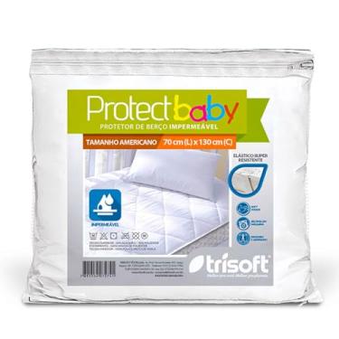 Imagem de Capa Para Colchão De Berço Protetor Impermeável Bebê Protetora Silenciosa Americano Antimofo e Antiacaro Mini Cama 130x70