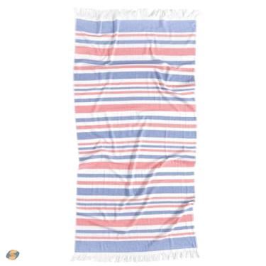 Imagem de Toalha de Praia Rosa Felpuda 90cm X1,80m Fio Tinto com Franja Dohler