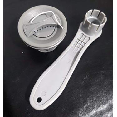 Imagem de lyvasbio Válvula de ar de caiaque, adaptador de válvula de ar de gás de barco com trava dupla para bote inflável Sup Paddleboard Air Track