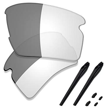 Imagem de SAUCER Lentes de reposição premium e kits de borracha para óculos de sol Oakley Flak 2.0 XL OO9188 High Defense - Ativado por Fotocromática