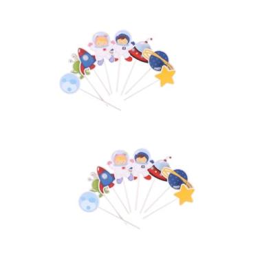 Imagem de Cabilock 32 Peças Decoração De Bolo Decorações De Festa De Chá De Bebê Cartola Decoração Picaretas De Frutas Toppers De Bolo De Astronauta Decoração Infantil Suprimentos De Festa Infantil