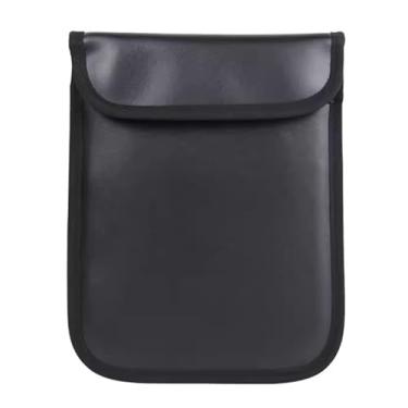 Imagem de Faraday Bag Faraday sacos para telefones e chave do carro fob bloqueador de sinal bloqueio de sinal faraday bolsa celular sinal jammer (Color : Black, Size : 28x23cm)