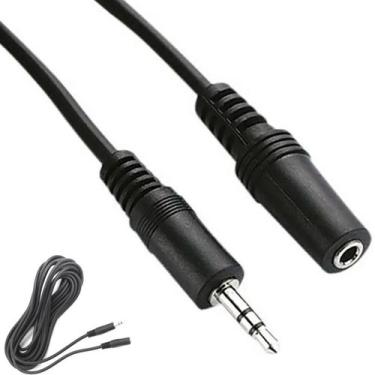 Imagem de Cabo Extensão Fone De Ouvido Plug P2 Estereo - 5mts