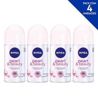 Imagem de Desodorante Antitranspirante Roll On Nivea Pearl & Beauty 50ml - 4 Uni