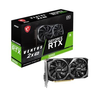 Imagem de MSI GeForce RTX 3050 8GB GDRR6 Boost Clock: 1807 MHz 128-Bit HDMI/DP PCIe 4 Torx Twin Fans Placa Gráfica Ampere OC (RTX 3050 Ventus 2X XS 8G OC)