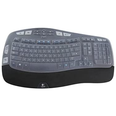 Imagem de Capa de teclado para teclado sem fio Logitech MK570 MK550 K350, Logitech MK570 MK550 K350, transparente