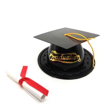Imagem de Oasis Supply Topo de bolo de formatura com diploma, preto