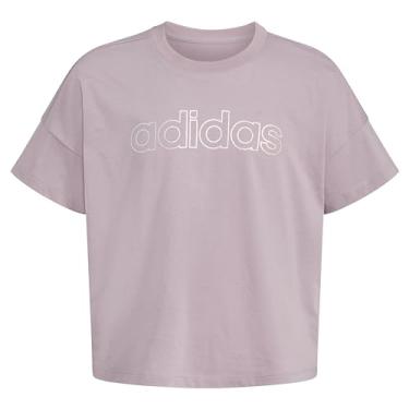 Imagem de adidas Camiseta de manga curta para meninas, Figo pré-amado, P