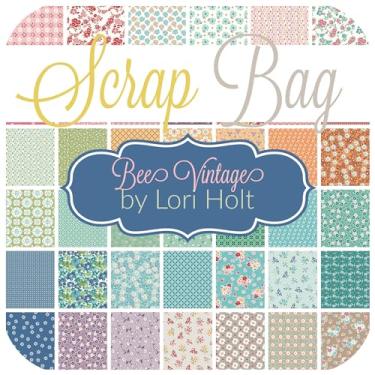 Imagem de Southern Fabric Bolsa de Sucata Bee Vintage (aproximadamente 2 jardas) por Lori Holt para Riley Blake - 100% Algodão, Abstrato, Multicor