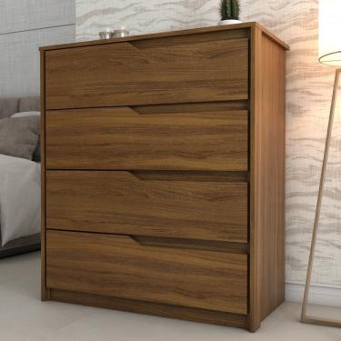 Imagem de Cômoda Arabella 4 Gavetas Marrom - Panorama Móveis