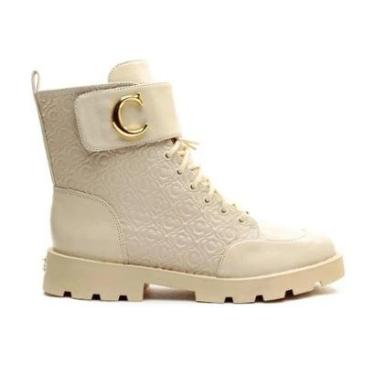 Imagem de Coturno em Couro Relevo Off White Cecconello-Feminino