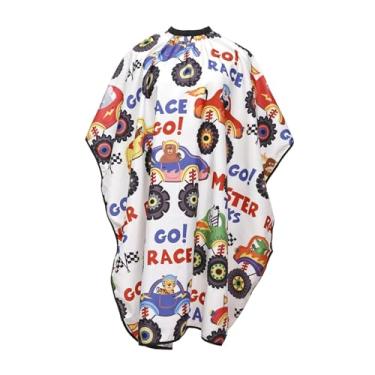 Imagem de Kokiya Capa de Barbeiro Infantil, de Corte de Cabelo de Poliéster, Capa Reutilizável de Corte de Cabelo Infantil, Fecho Ajustável para Modelagem Perm