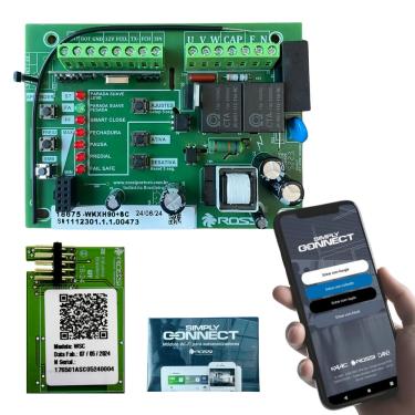 Imagem de Kit Placa Central Wkxh90 Simply Connect Para Portão Wifi Rossi