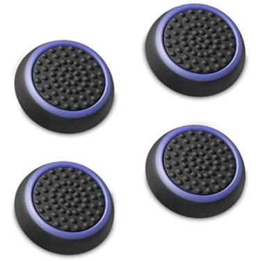 Imagem de Par (2 Unidades) Grip Protetor Analógico Silicone Controle Joystick Polegar Compatível Com PS4 PS5 Xbox Nintedo Switch Desempenho (Azul)