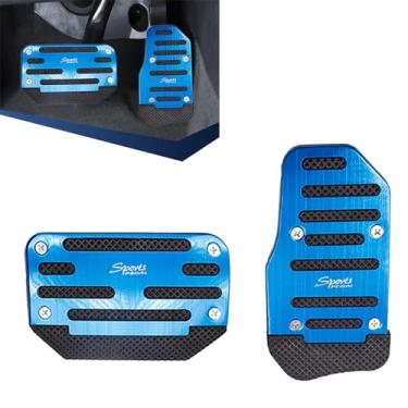 Imagem de Tesnaao Conjunto de almofadas de pedal antiderrapantes para carro, capas de pedal de acelerador, protetores de pedal de freio de carro, acessórios automáticos para automóveis, universal para a maioria