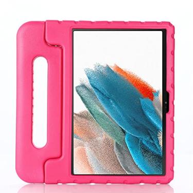 Imagem de Dteck Capa para tablet Samsung Galaxy Tab A8 (10,5 polegadas), versão 2022 (SM-X200/SM-X205), capa infantil leve de espuma vinílica acetinada durável com alça e suporte, capa fofa protetora à prova de