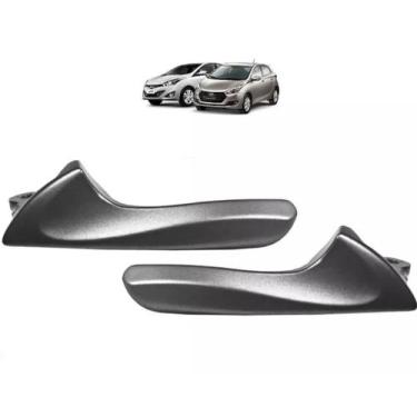 Imagem de Par Gatilho Maçaneta Interna Diant Tras Hb20 Até 2019 Cinza - DAGON