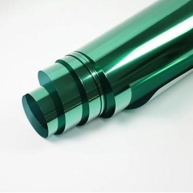 Imagem de Insulfilm Decorativo P Vidro Casa Porta Janela Box Blindex Impermeável (Verde Espelhado, 3m x 1m)