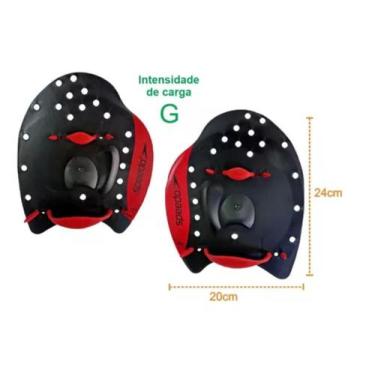 Imagem de Palmar Natação Speedo Power Paddle Vermelho (G) - Intensidade alta