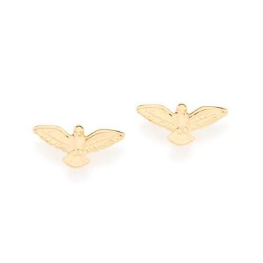 Imagem de Brincos banhado ouro 3x 24k 18k e 22k feminino rommanel liso espírito 