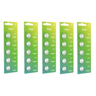 Imagem de Bateria Moeda de Litio 3v Elgin CR2032 Kit c/ 5 Cartelas com 5 und