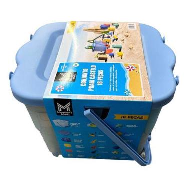 Imagem de Kit Balde De Praia Brinquedo Infantil  18 Pecas Plastico - Member'S Ma