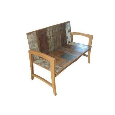 Imagem de Banco Namoradeira Fantástico Em Madeira De Demolição - Cód 1850 - Barr